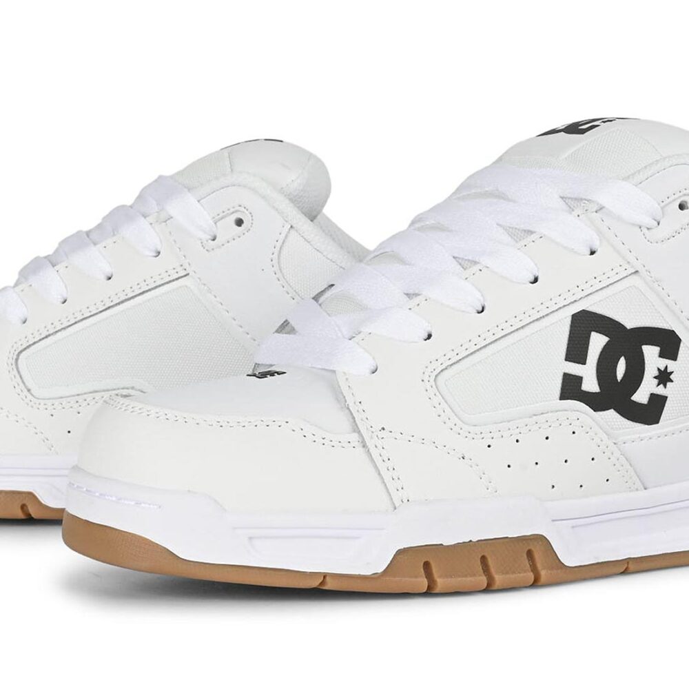 DC Coiler Skate Shoes - White/Black/Gum