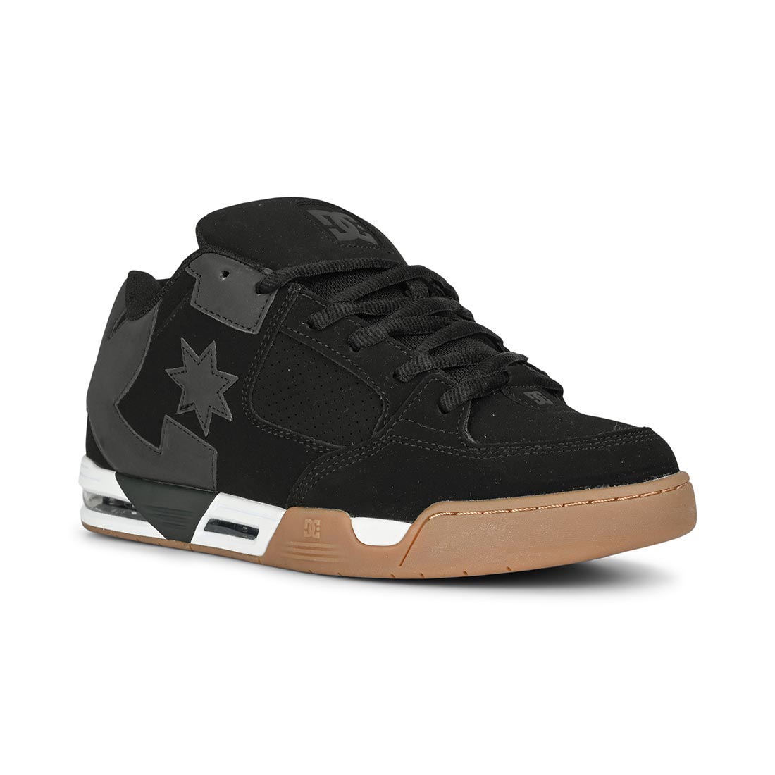 DC Command Skate Shoes - Black/Gum - Mens 10.5 UK - Nubuck