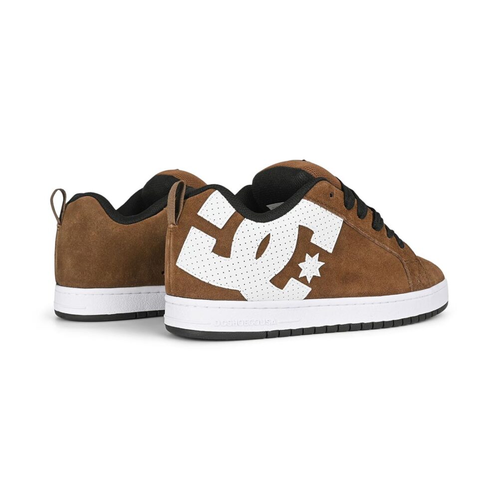 DC Court Graffik SE Skate Shoes - Brown/White