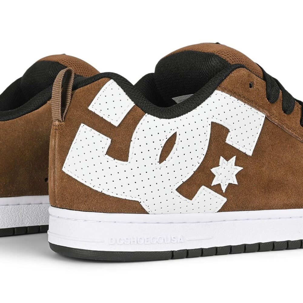 DC Court Graffik SE Skate Shoes - Brown/White