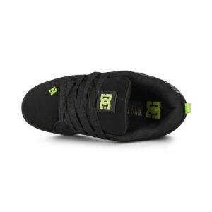 DC Court Graffik Skate Shoes - Black/Grey/Lime
