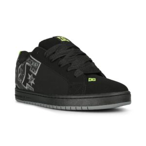 DC Court Graffik Skate Shoes - Black/Grey/Lime