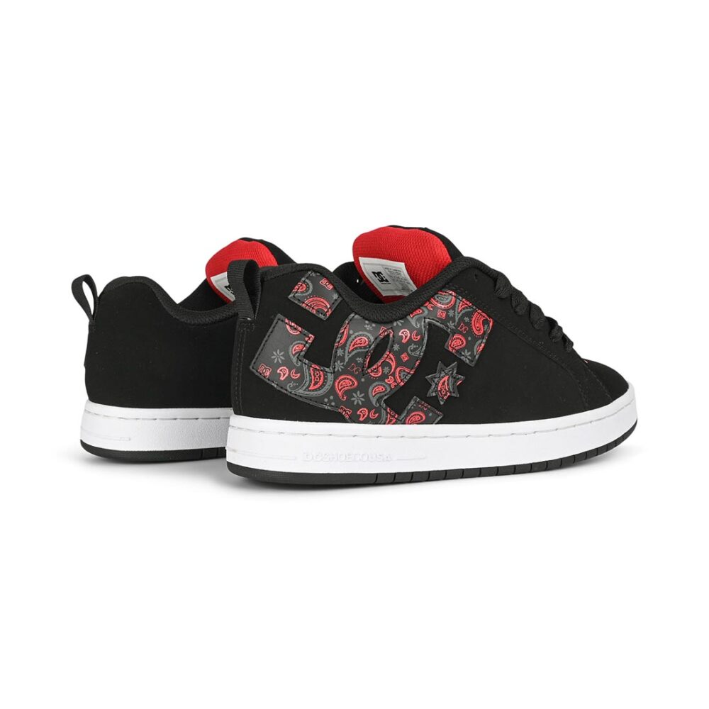 DC Court Graffik Skate Shoes - Black/Grey/Red