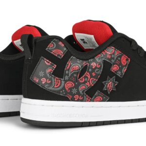 DC Court Graffik Skate Shoes - Black/Grey/Red