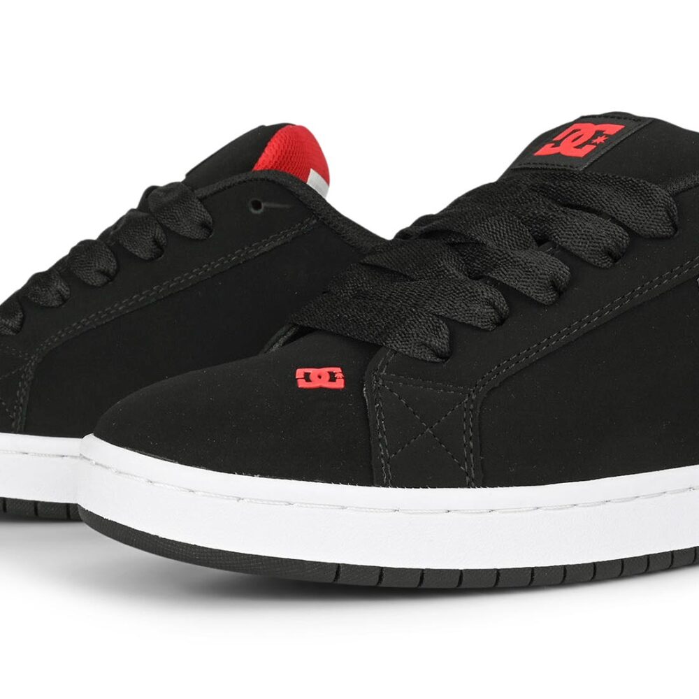 DC Court Graffik Skate Shoes - Black/Grey/Red