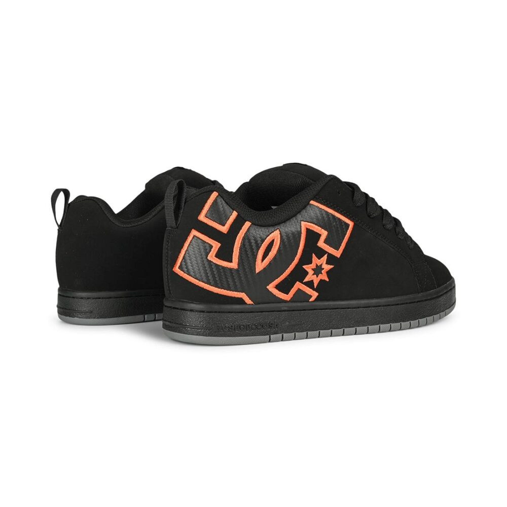 DC Court Graffik Skate Shoes - Black/Orange