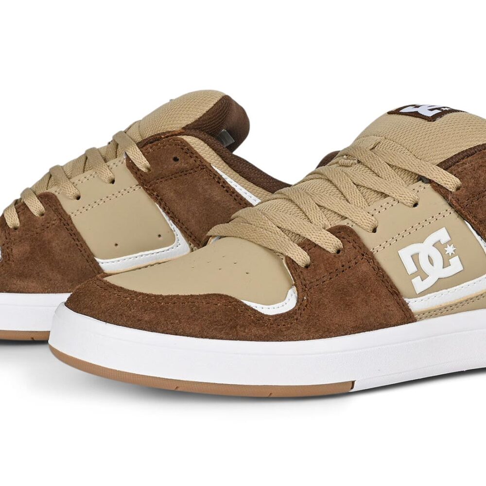 DC Cure Skate Shoes - Brown/Tan/White
