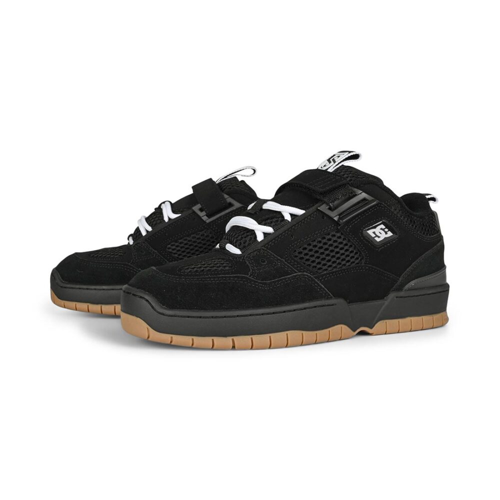 DC JS 1 Skate Shoes - Black/Black/Gum