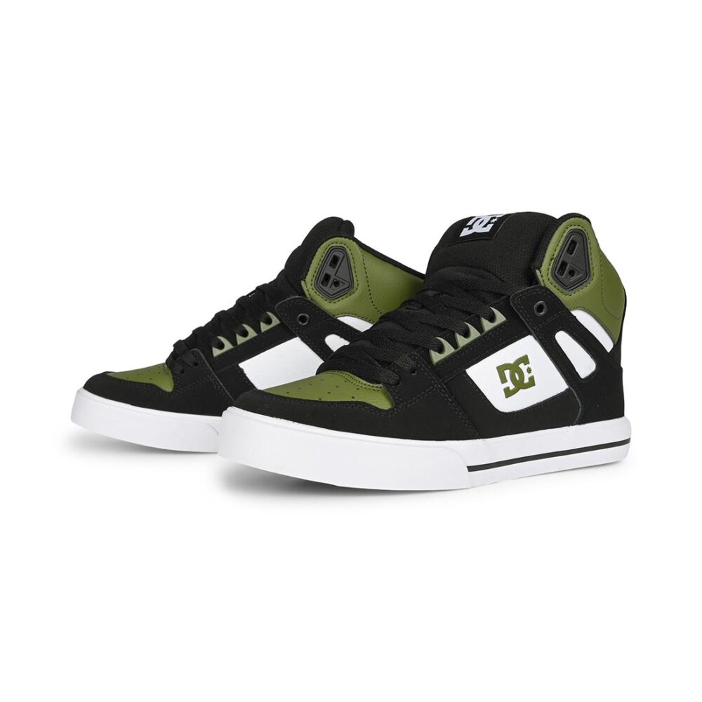 DC Pure High Top WC Shoes - Black/Olive/White