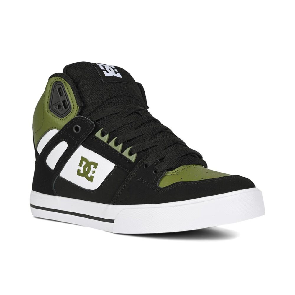 DC Pure High Top WC Shoes - Black/Olive/White