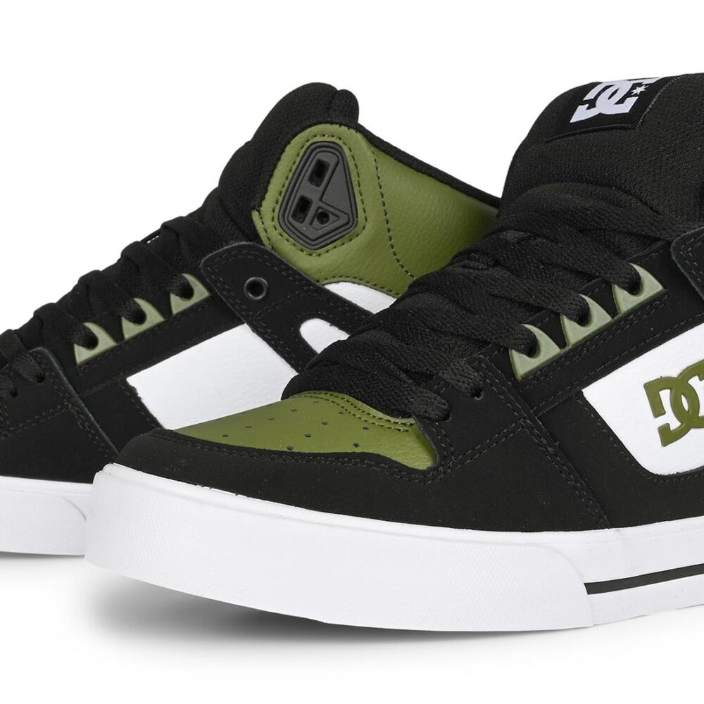 DC Pure High Top WC Shoes - Black/Olive/White