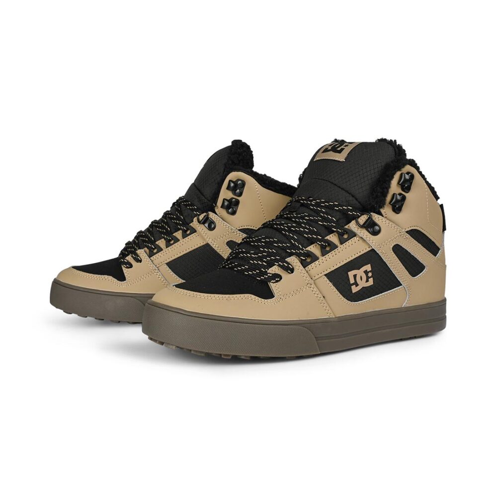 DC Pure High Top WC WNT Winterised Skate Shoes - Tan/Black