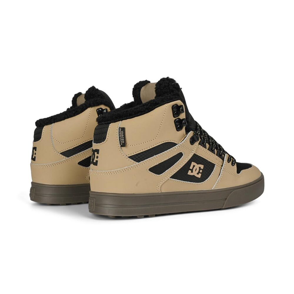DC Pure High Top WC WNT Winterised Skate Shoes - Tan/Black