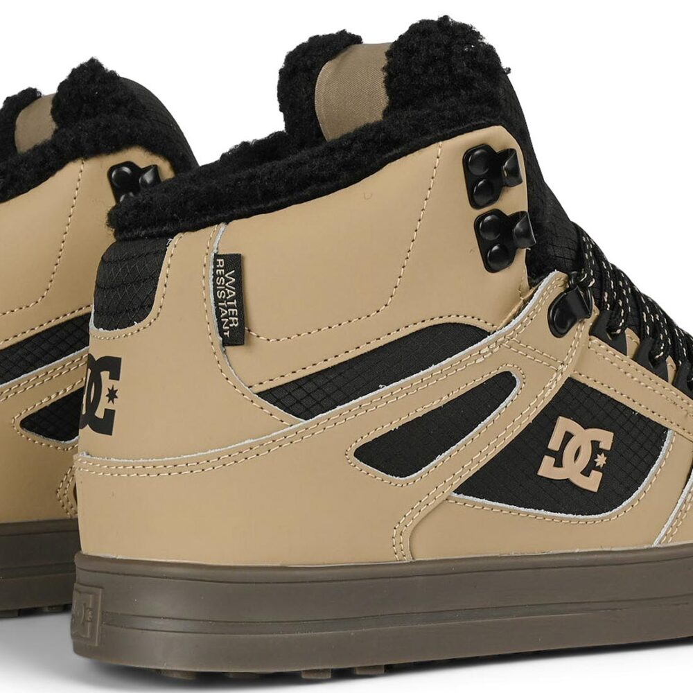DC Pure High Top WC WNT Winterised Skate Shoes - Tan/Black