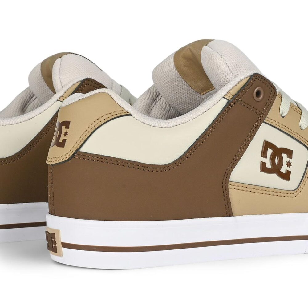 DC Pure Skate Shoes - Brown/Tan/Off White