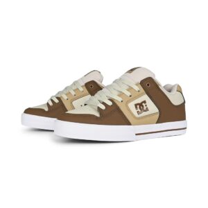 DC Pure Skate Shoes - Brown/Tan/Off White