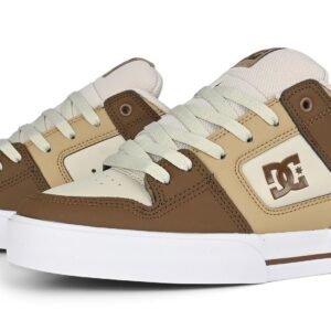 DC Pure Skate Shoes - Brown/Tan/Off White