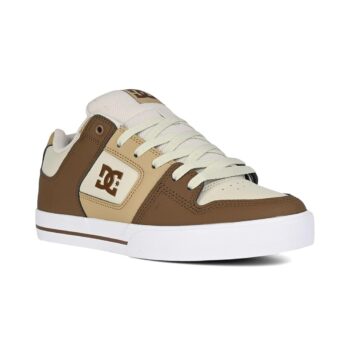 DC Pure Skate Shoes - Brown/Tan/Off White