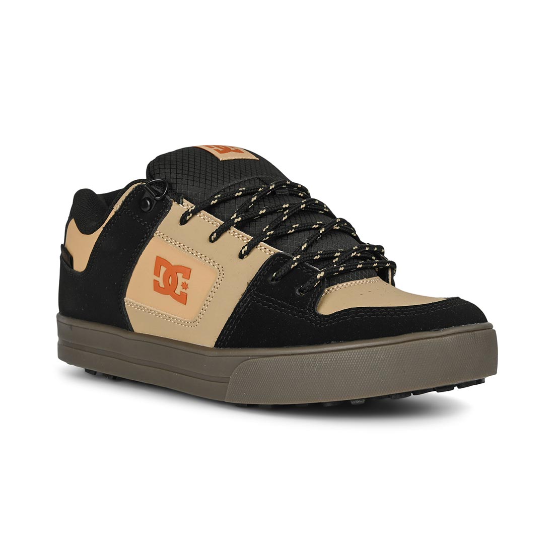 DC Pure WNT Winterised Skate Shoes - Black/Khaki/Gum -  10.5 UK