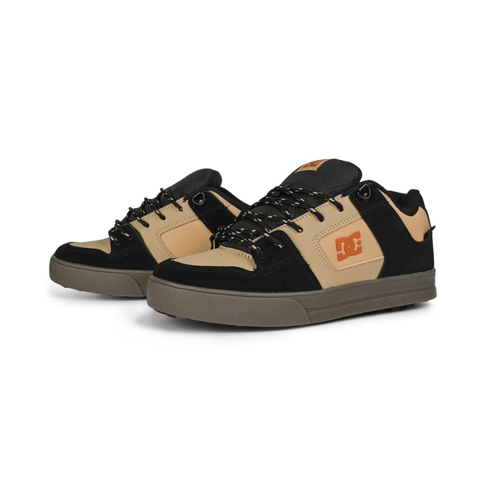 DC Pure WNT Winterised Skate Shoes - Black/Khaki/Gum