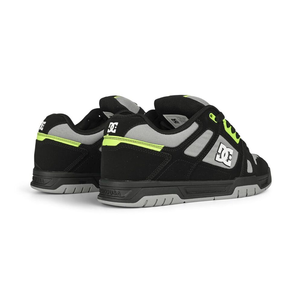 DC Stag Skate Shoes - Black/Grey/Lime
