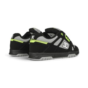 DC Stag Skate Shoes - Black/Grey/Lime