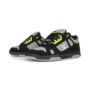 DC Stag Skate Shoes - Black/Grey/Lime