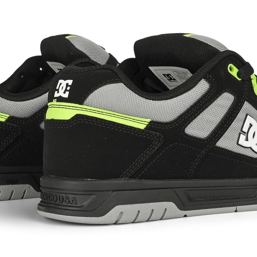 DC Stag Skate Shoes - Black/Grey/Lime