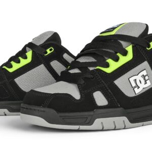 DC Stag Skate Shoes - Black/Grey/Lime