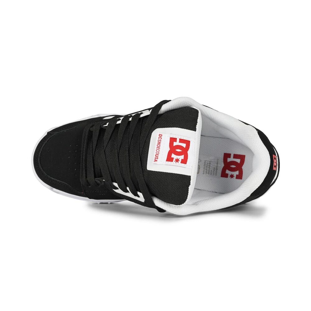 DC Stag Skate Shoes - Black/White/Red