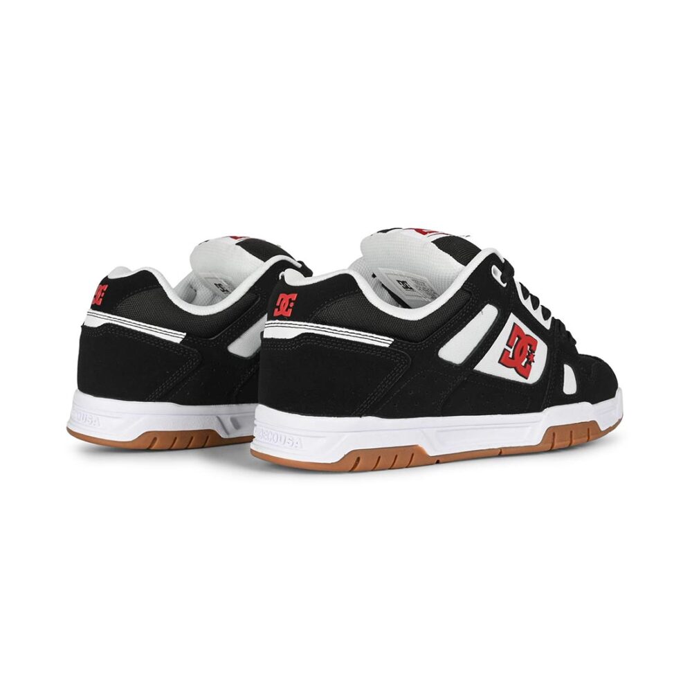 DC Stag Skate Shoes - Black/White/Red