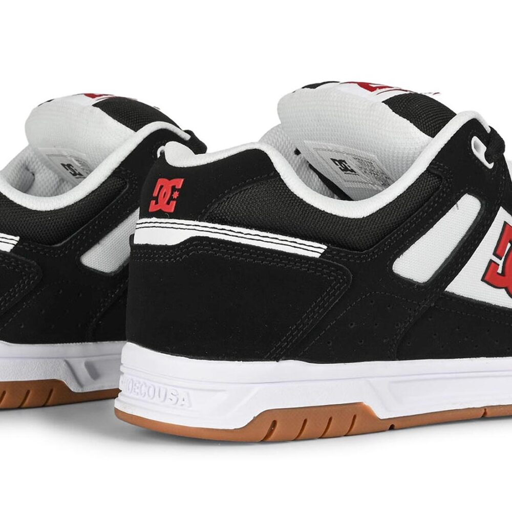DC Stag Skate Shoes - Black/White/Red