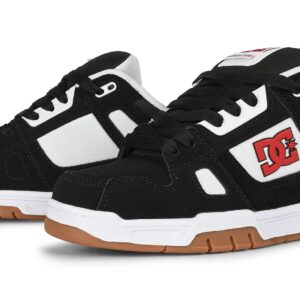 DC Stag Skate Shoes - Black/White/Red