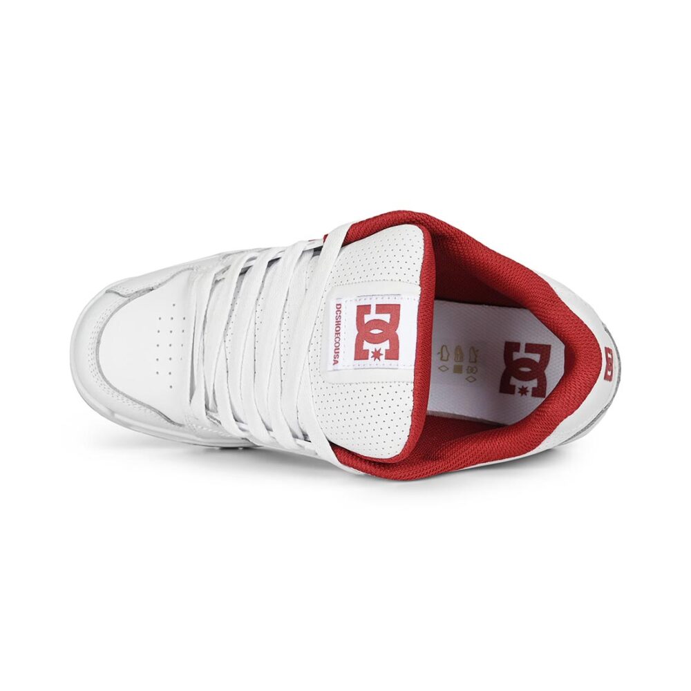 DC Stag Skate Shoes - White/Brick Red