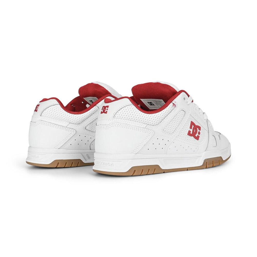 DC Stag Skate Shoes - White/Brick Red