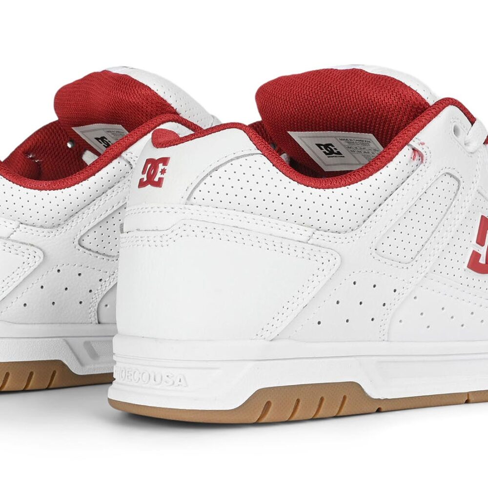 DC Stag Skate Shoes - White/Brick Red