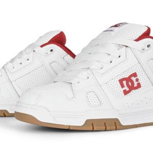 DC Stag Skate Shoes - White/Brick Red