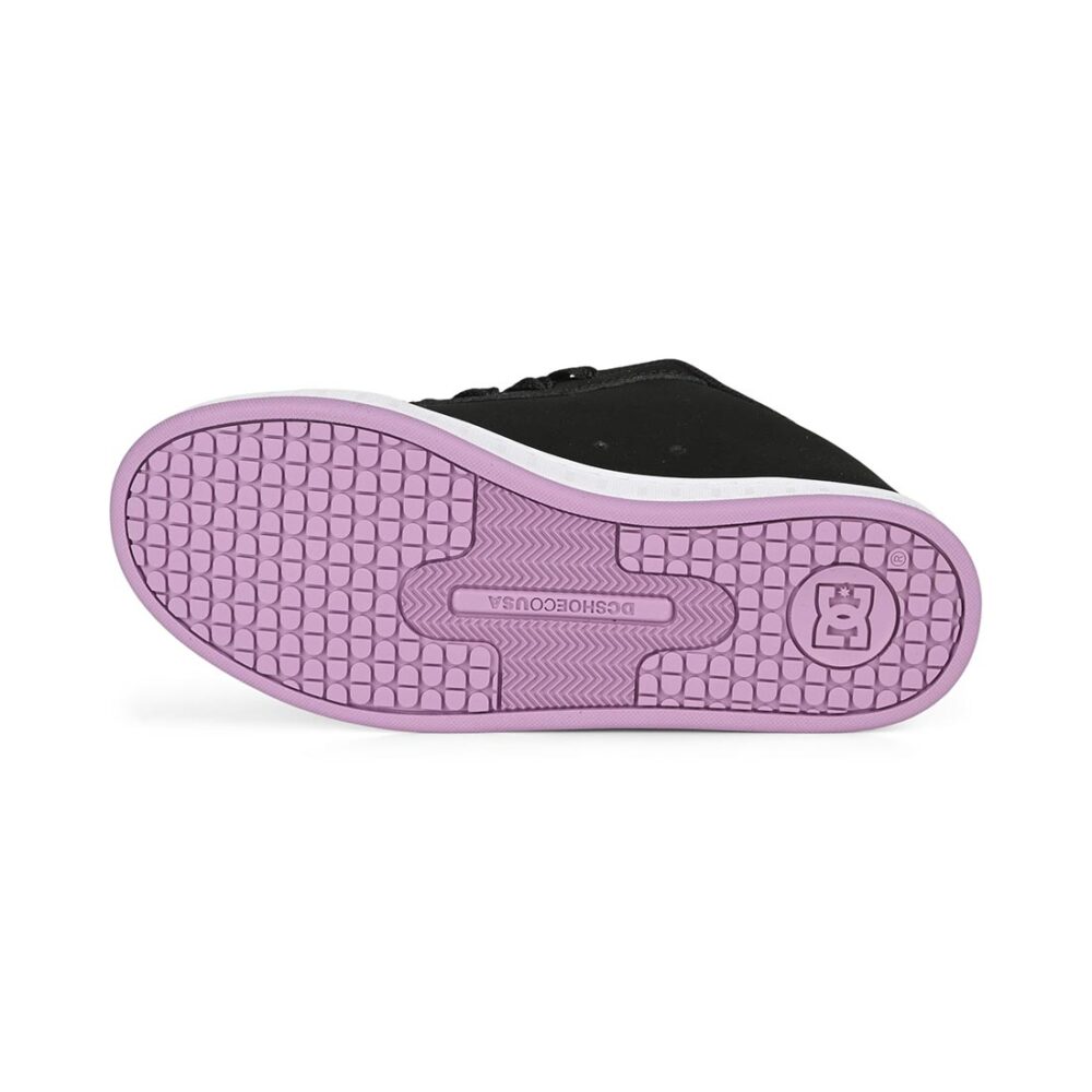 DC Women's Court Graffik Skate Shoes - Black/Lavender
