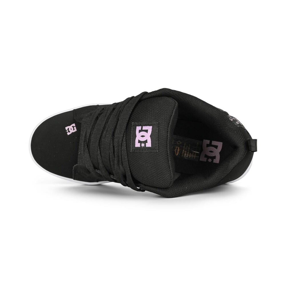 DC Women's Court Graffik Skate Shoes - Black/Lavender