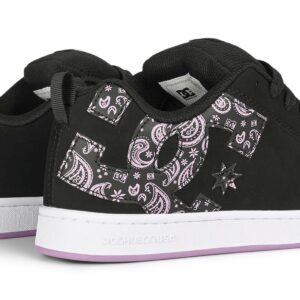 DC Women's Court Graffik Skate Shoes - Black/Lavender