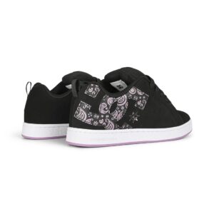 DC Women's Court Graffik Skate Shoes - Black/Lavender
