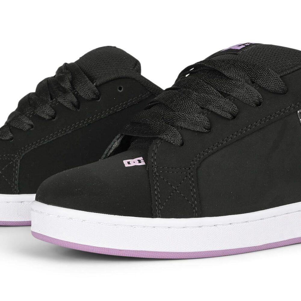 DC Women's Court Graffik Skate Shoes - Black/Lavender
