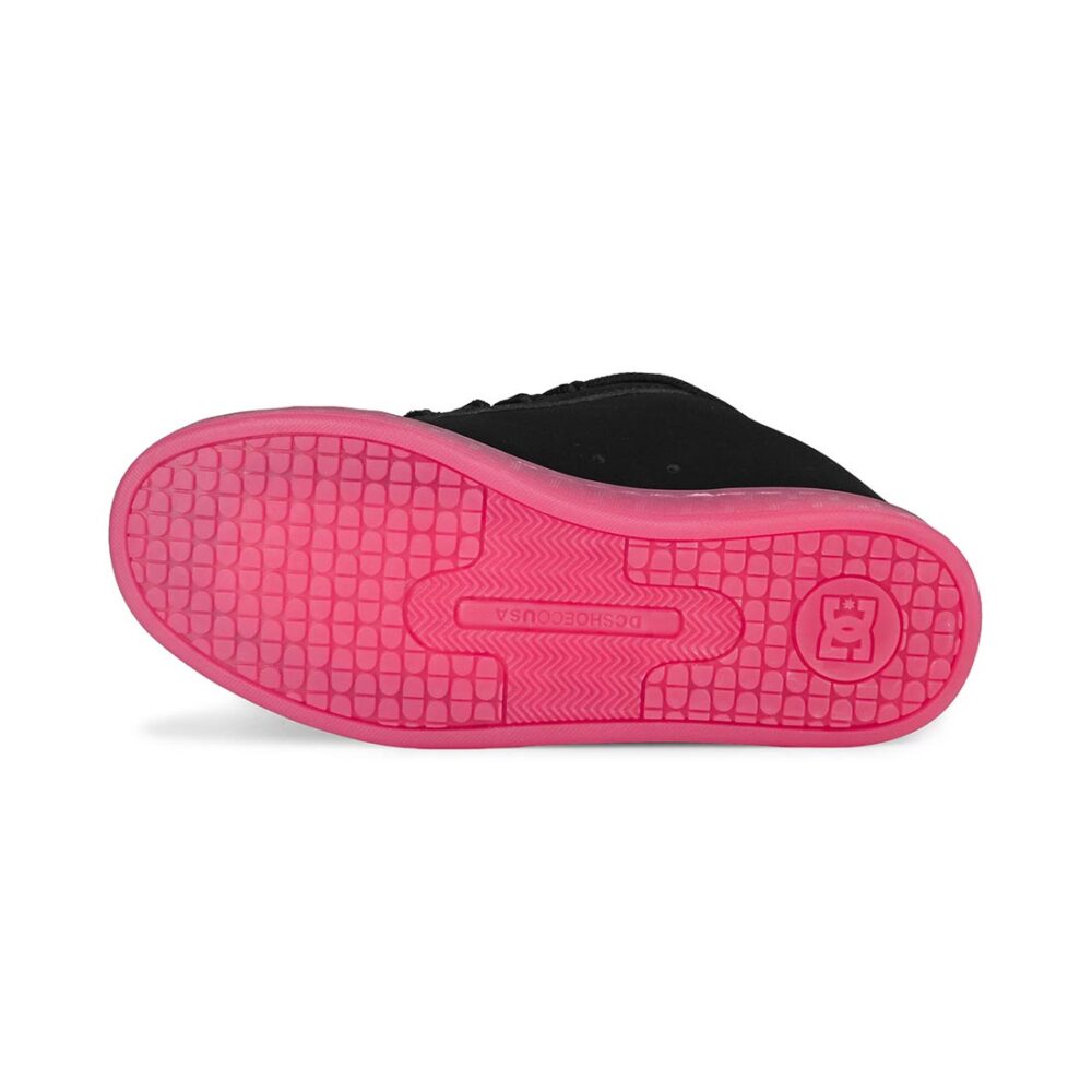 DC Women's Court Graffik Skate Shoes - Black/Black/Pink