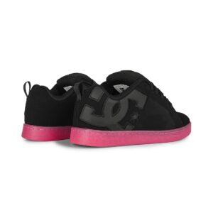 DC Women's Court Graffik Skate Shoes - Black/Black/Pink