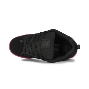 DC Women's Court Graffik Skate Shoes - Black/Black/Pink