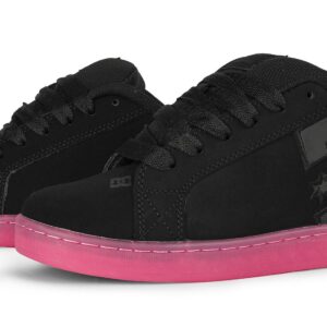DC Women's Court Graffik Skate Shoes - Black/Black/Pink