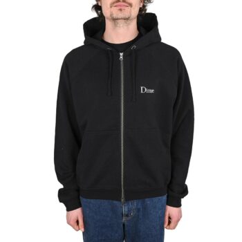 Dime Classic Small Logo Zip Hoodie - Black