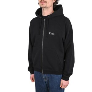 Dime Classic Small Logo Zip Hoodie - Black