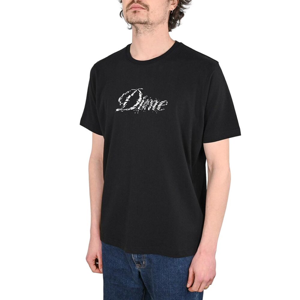 Dime Cursive Smashed S/S T-Shirt - Black