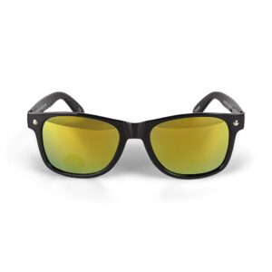 Glassy Eyewear Leonard Polarized Sunglasses - Black/Yellow Mirror